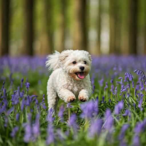 bichon corriendo