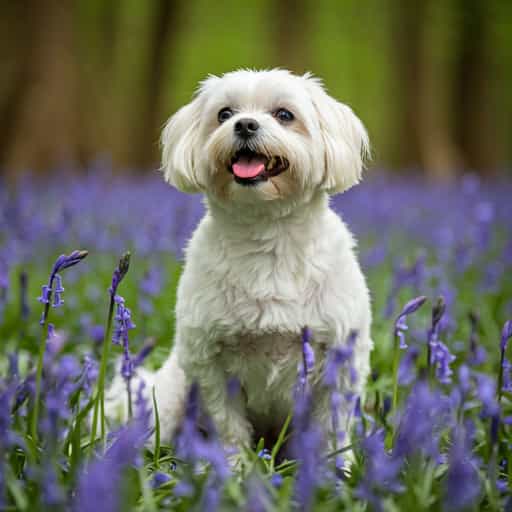 bichon en el campo