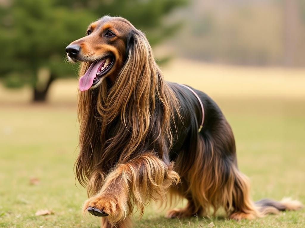 afghan hound misterio con pelo